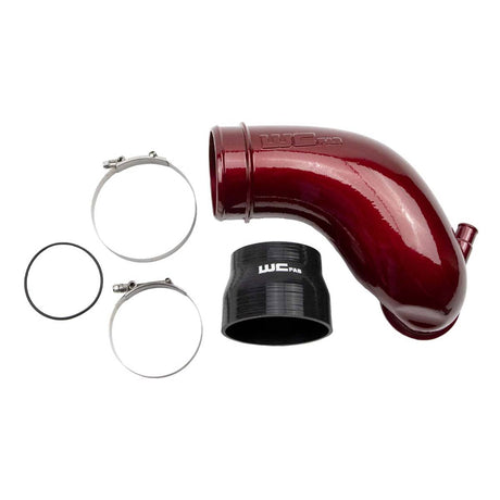 Wehrli 4.8 inch high flow cast turbo intake horn with PCV port for 2006-2010 LBZ/LMM Duramax