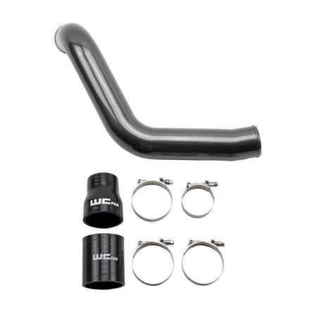 Wehrli 3 inch passenger (cold) side intercooler pipe for 2004.5-2005 LLY Duramax in WCFab Grey