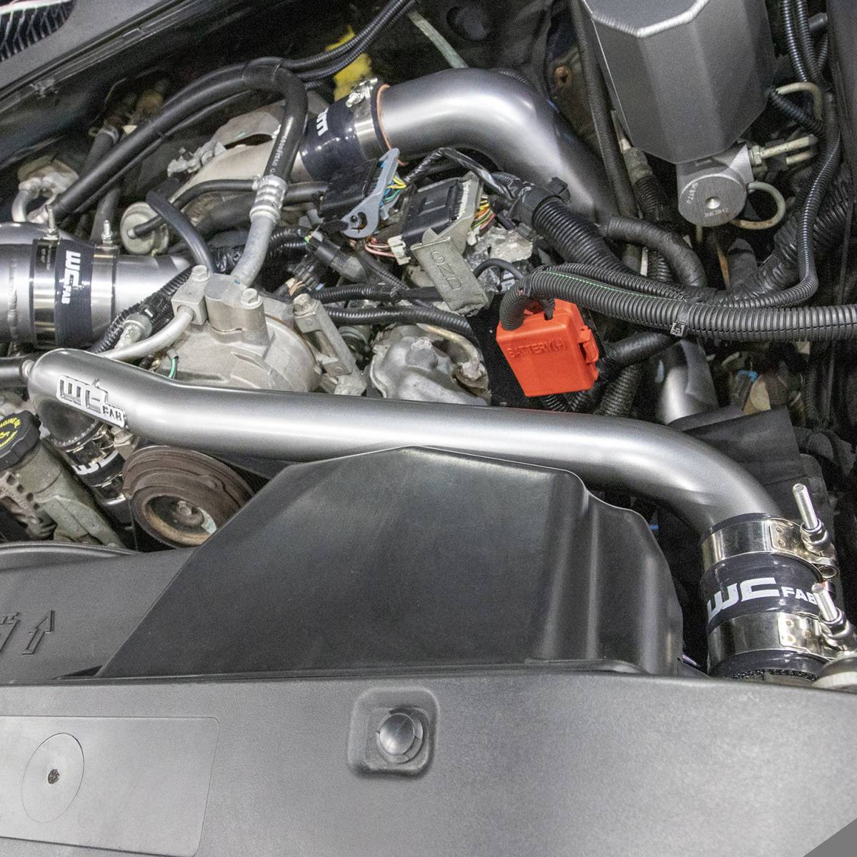 Wehrli billet thermostat housing and upper coolant pipe kit for LB7/LLY Duramax in Gun Metal