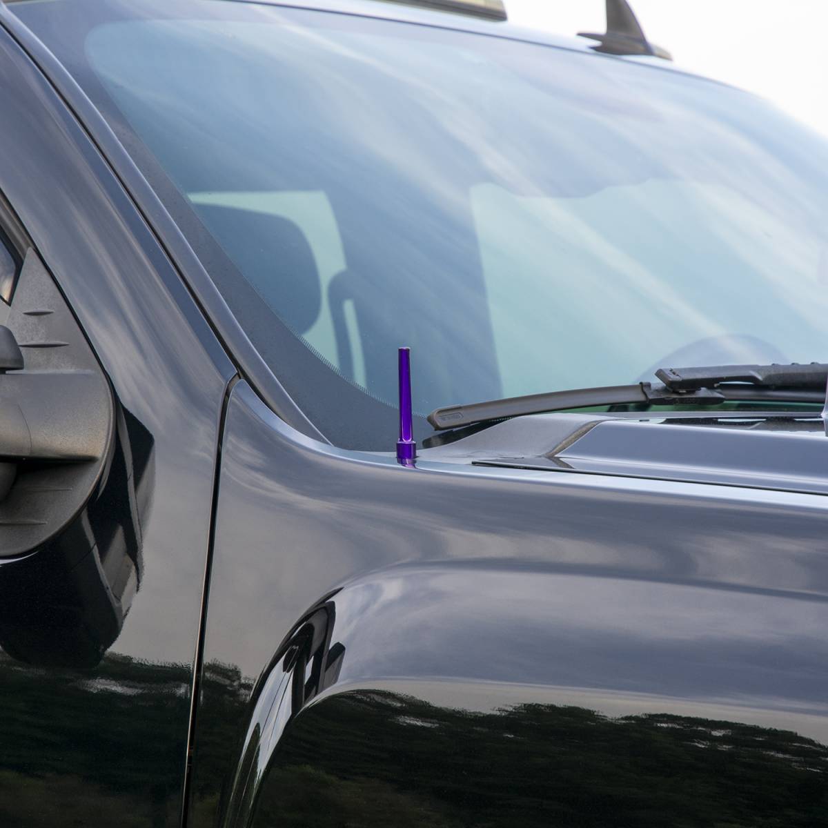 Wehrli 07.5-19 GM HD/14-23 GM 1500 Truck Billet TIG Torch Stubby Antenna - Gloss Black