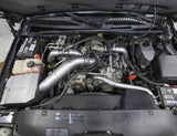 Wehrli billet thermostat housing kit installed on a LB7 Duramax, Gun Metal finish