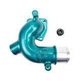 Wehrli WCFab X Fleece thermostat housing for the 6.7L Cummins in Candy Teal