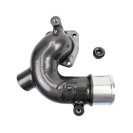 Wehrli WCFab X Fleece thermostat housing for the 6.7L Cummins in WCFab Grey / Kingsport Grey