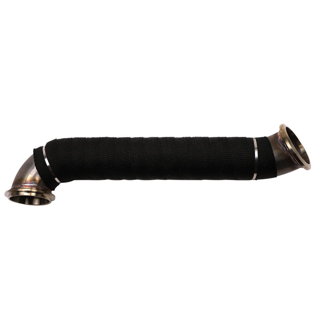 Wehrli 3 inch stainless steel turbo down pipe with heat wrap for the LMM Duramax