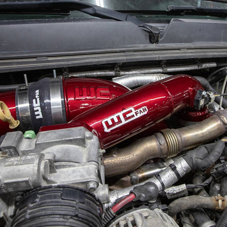 Wehrli 11-16 Duramax LML Passenger Side 3.5 in. Intercooler Pipe - Candy Red