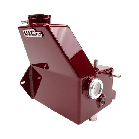 Wehrli OEM placement fabricated aluminum coolant tank kit for 2013-2018 6.7L Cummins with sight glass and billet cap