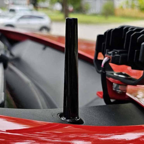 Wehrli 07.5-19 GM HD/14-23 GM 1500 Truck Billet TIG Torch Stubby Antenna - Gloss Black