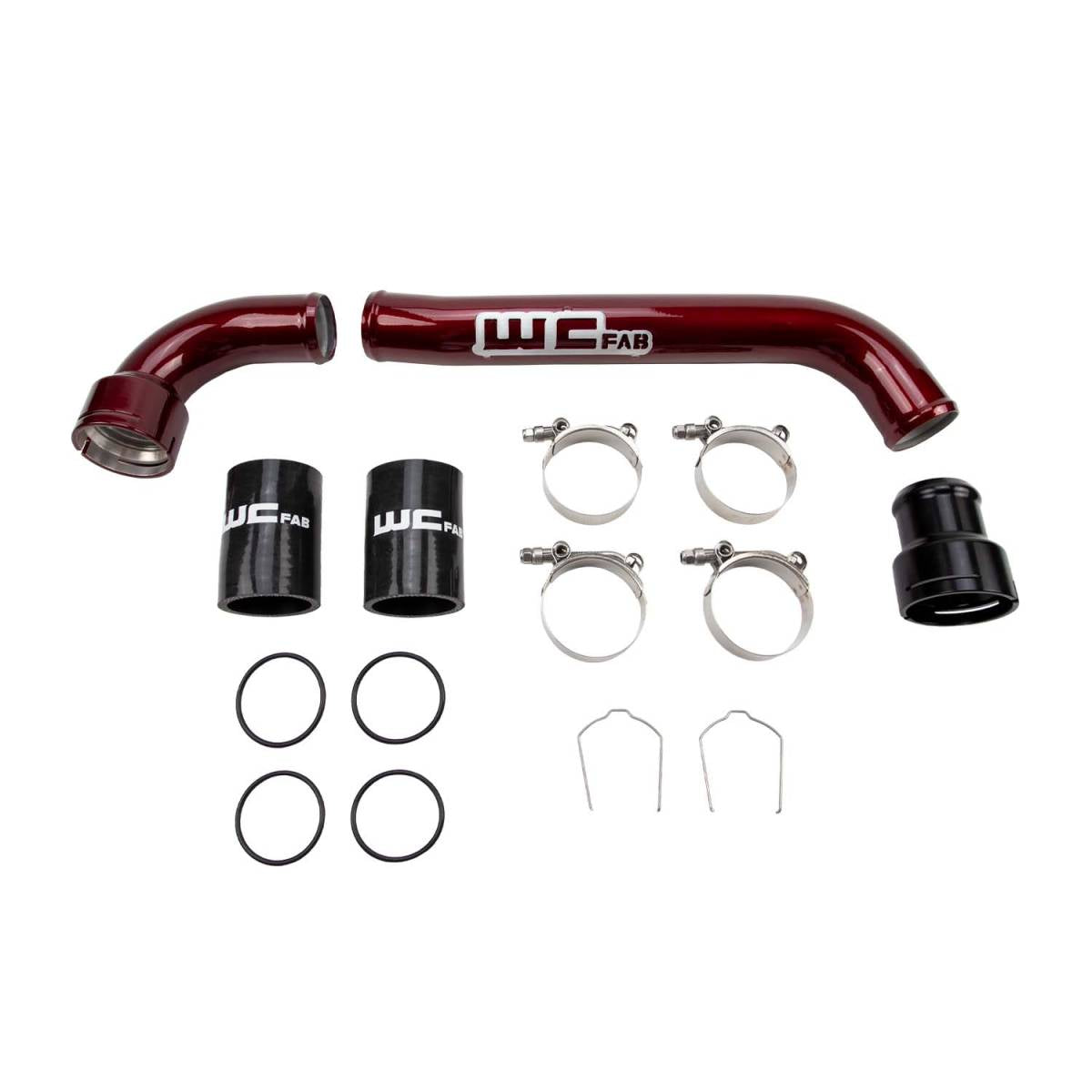 Wehrli 17-25 Ford 6.7L Powerstroke High Flow Upper Coolant Pipe Kit - Gloss Black