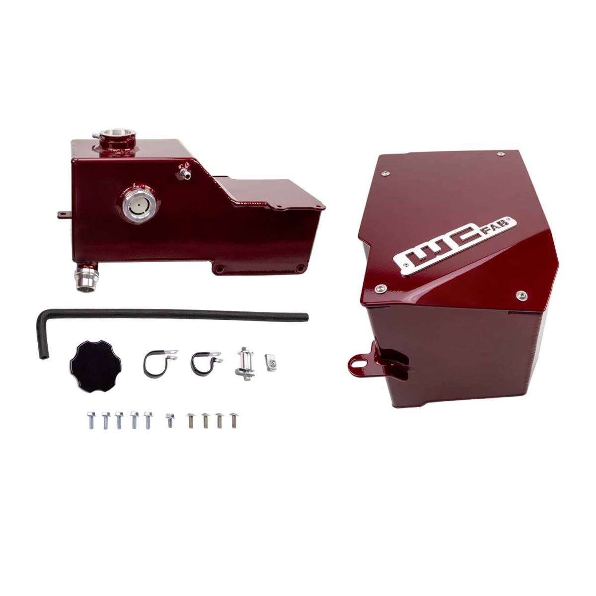 2017-2025 6.7L Powerstroke Coolant Tank Kit with Battery Box - Bengal Red