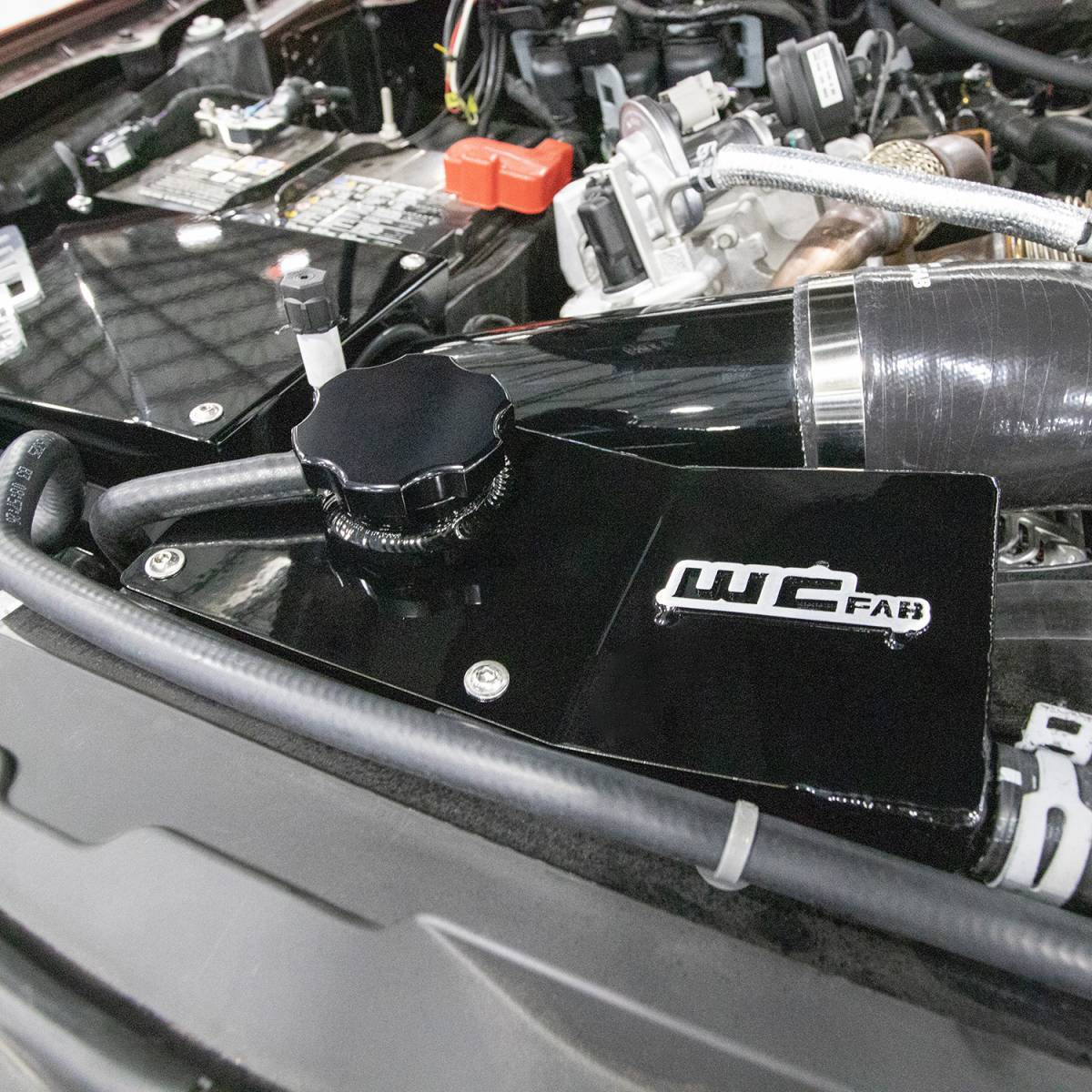 Wehrli Power Stroke secondary coolant tank in Gloss Black
