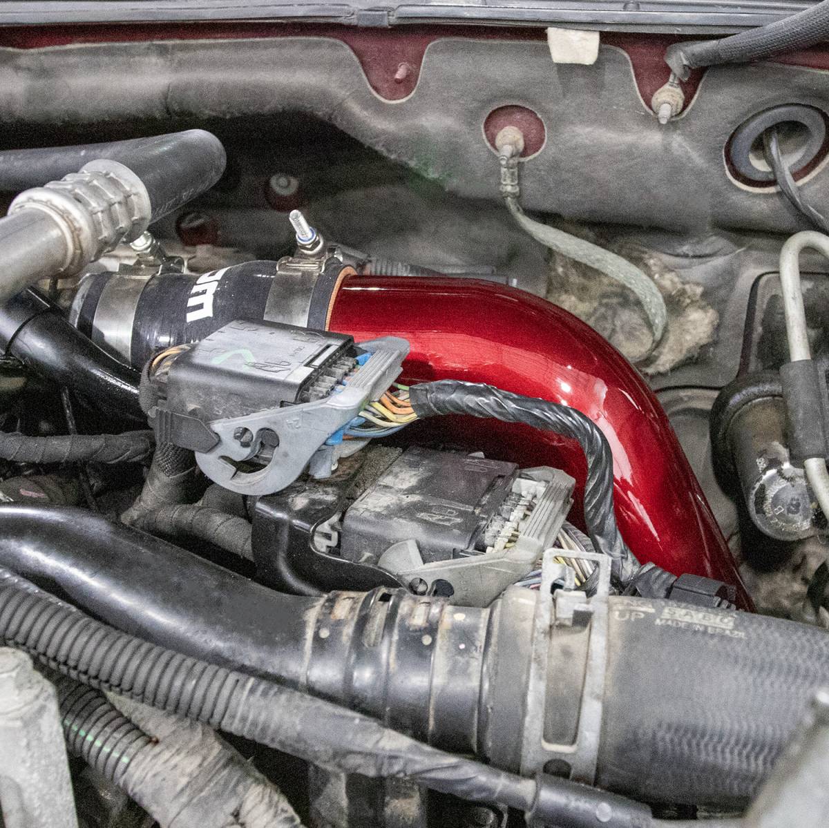 Wehrli 3 inch driver (hot) side intercooler pipe for LLY/LBZ/LMM Duramax in WCFab Red / Illusion Cherry