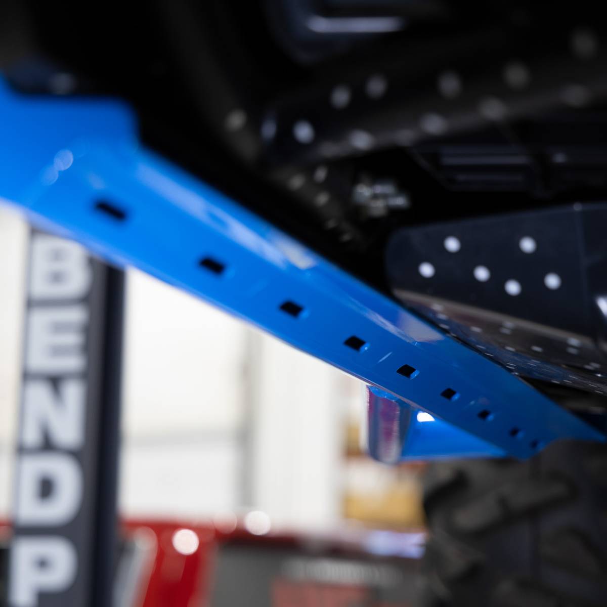 Wehrli 19-23 Polaris RZR XP/S 1000 2 Seat Tree Kickers - drain holes detail