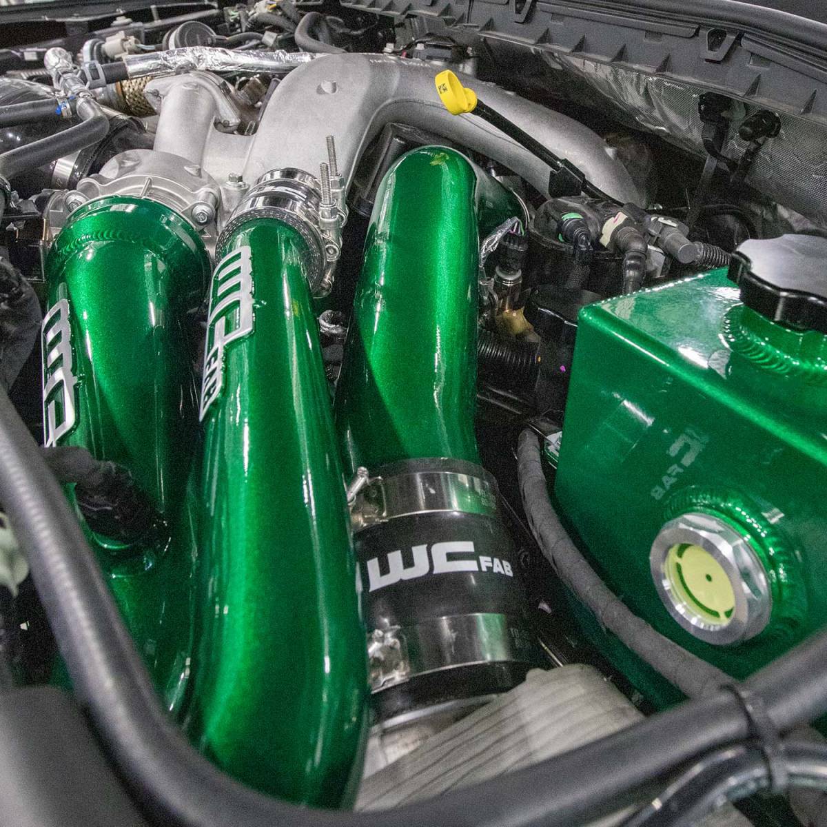 Wehrli 17-25 Ford Power Stroke 6.7L High Flow Intercooler Pipe Kit - Candy Teal