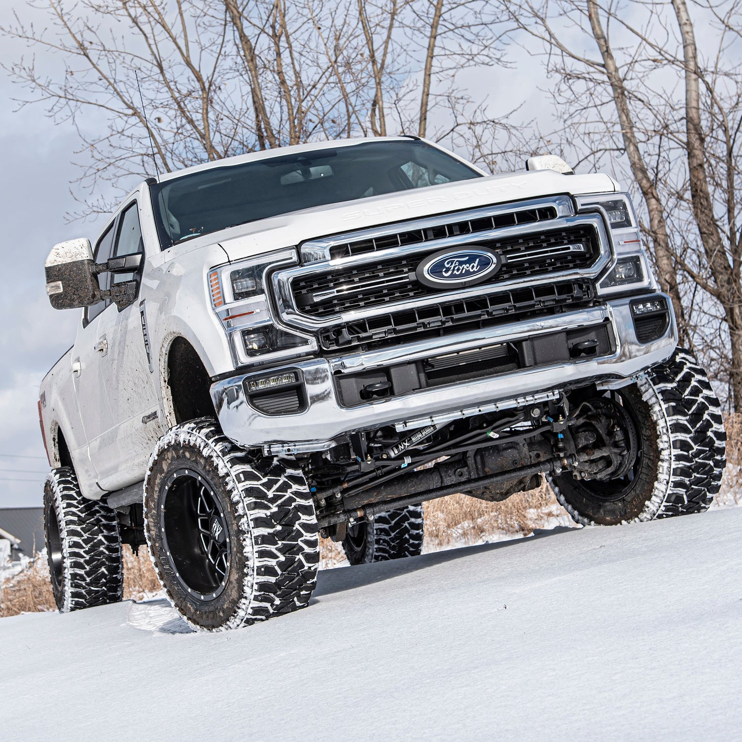 7 Inch Lift Kit w/ 4-Link | FOX 2.5 Performance Elite Coil-Over Conversion | Ford F250/F350 Super Duty (20-22) 4WD | Diesel