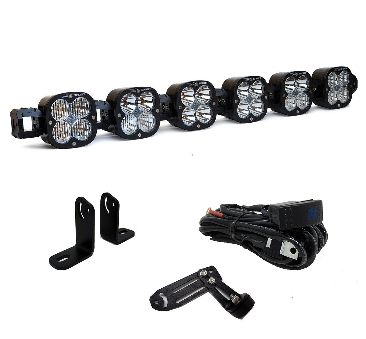 Baja Designs Polaris RZR Turbo R/Pro XP 6 XL Pro Linkable LED Light Bar Roof Kit