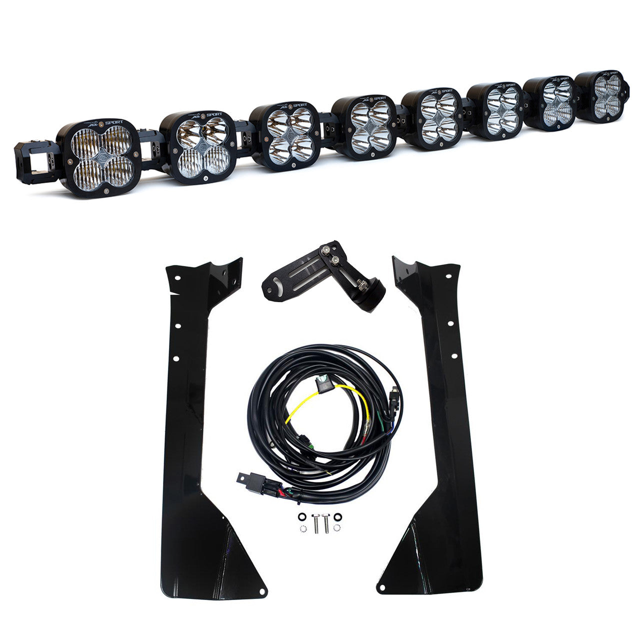 Baja Designs 07-18 Jeep JK 8 XL Pro Linkable LED Light Bar Roof Kit