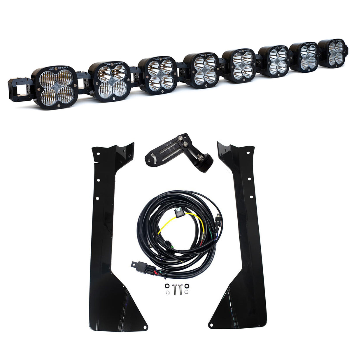 Baja Designs 07-18 Jeep JK 8 XL Pro Linkable LED Light Bar Roof Kit