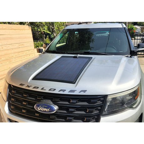 Ford Explorer (2016-Present) Lensun 50W 12V Hood Flexible Solar Panel