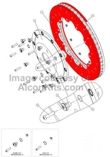 Alcon 365mm OD x 257mm ID x 32mm Thickness Slotted Rotor Ring
