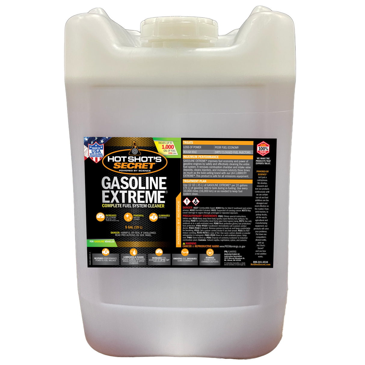 Hot Shot's Secret GASOLINE EXTREME Complete Fuel System Cleaner - 5 GALLON