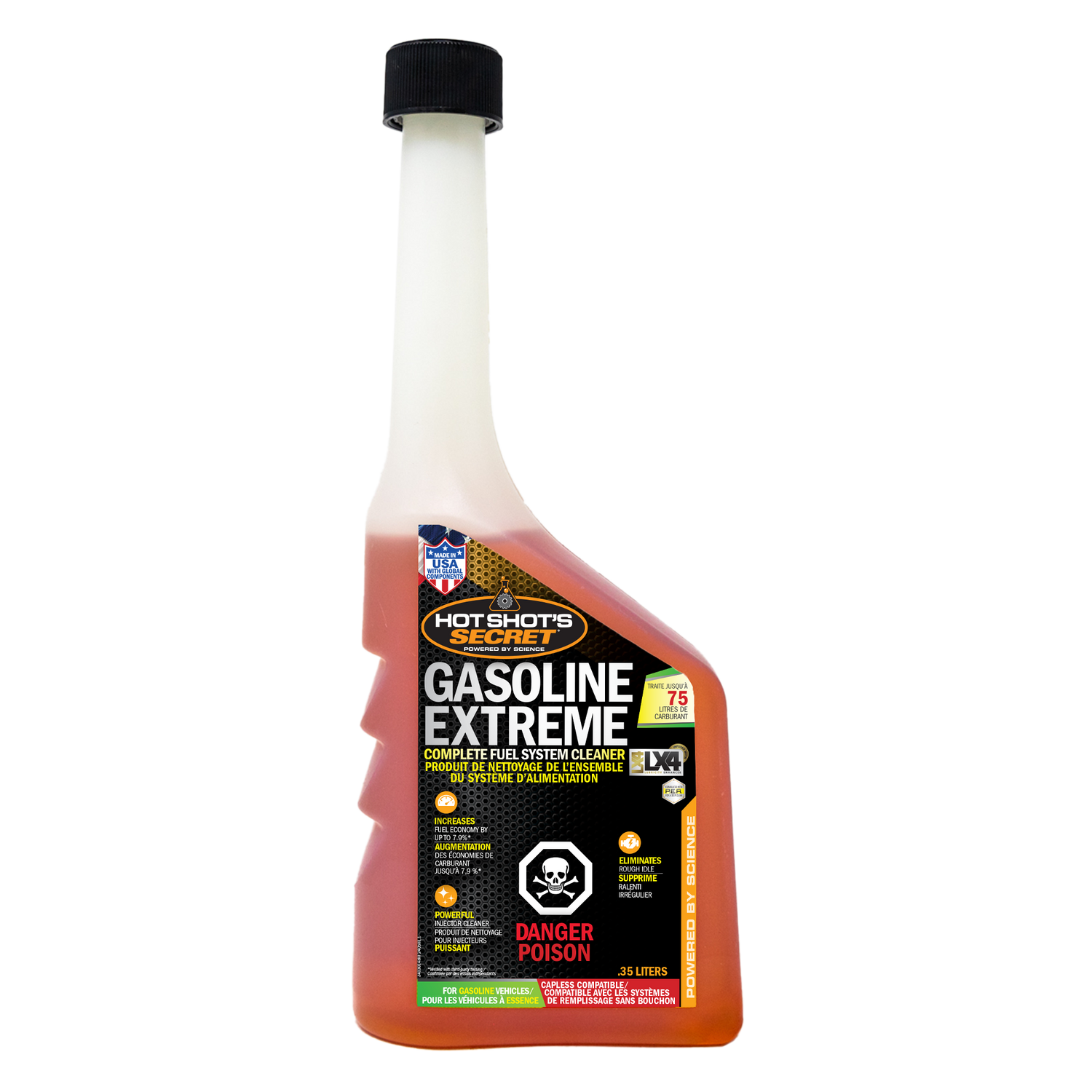 Hot Shot's Secret GASOLINE EXTREME Complete Fuel System Cleaner - 12 OZ CAPLESS