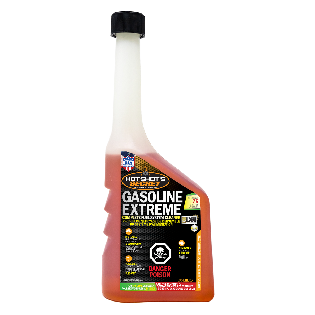 Hot Shot's Secret GASOLINE EXTREME Complete Fuel System Cleaner - 12 OZ CAPLESS