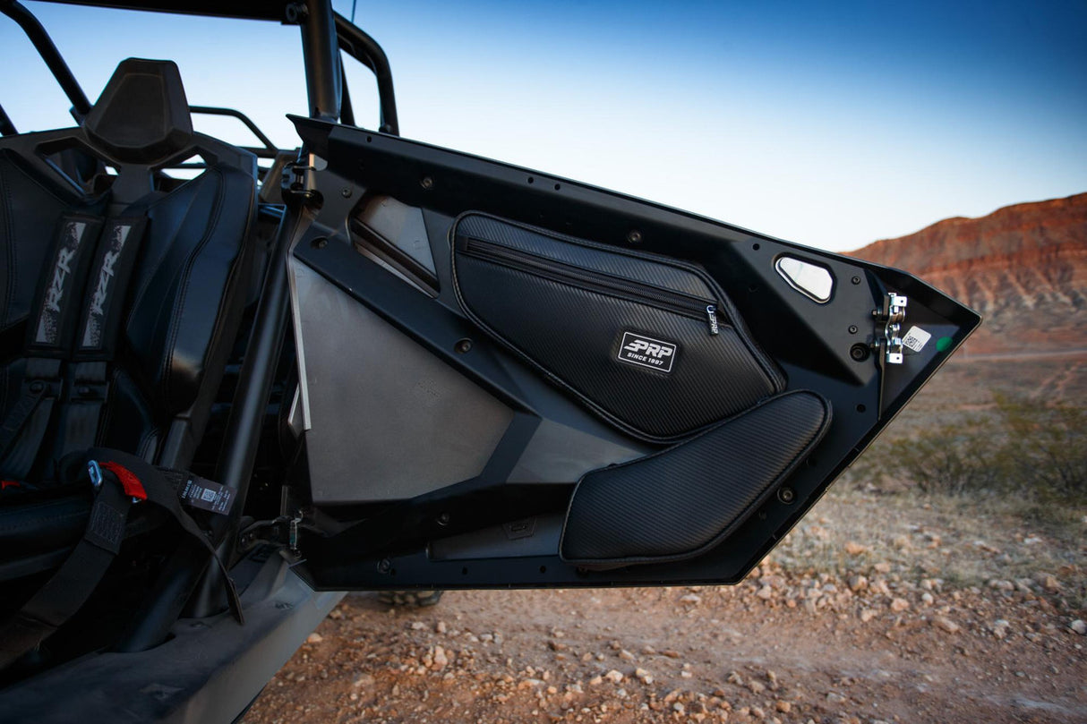 PRP Front Door Bags with Knee Pad for 20-24 Polaris RZR PRO XP, PRO R, Turbo R (Pair)