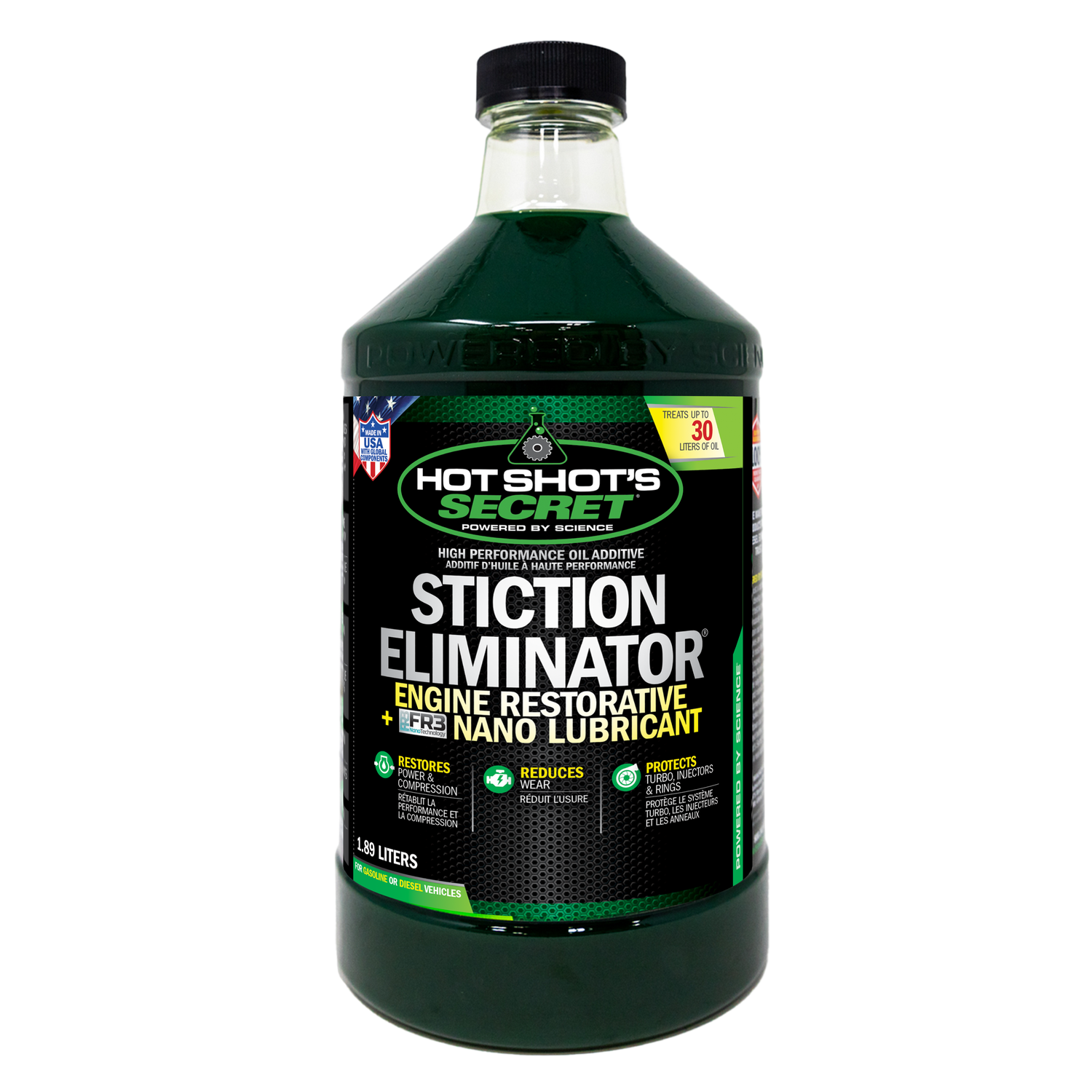 Hot Shot's Secret STICTION ELIMINATOR Engine Oil Additive - 1.89L CANADIAN