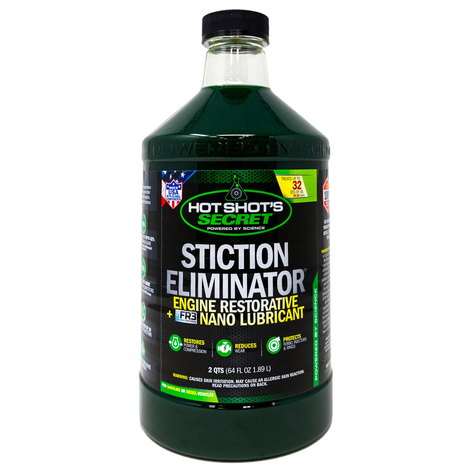 Hot Shot's Secret STICTION ELIMINATOR Engine Oil Additive - 64 OZ