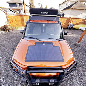 Honda Element Lensun 75W 12V Hood/Bonnet Flexible Solar Panel-1