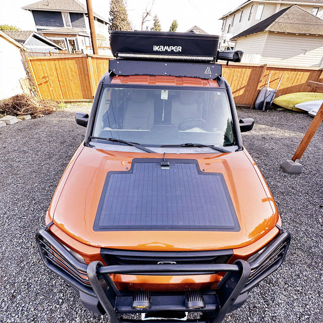 Honda Element Lensun 75W 12V Hood/Bonnet Flexible Solar Panel-1