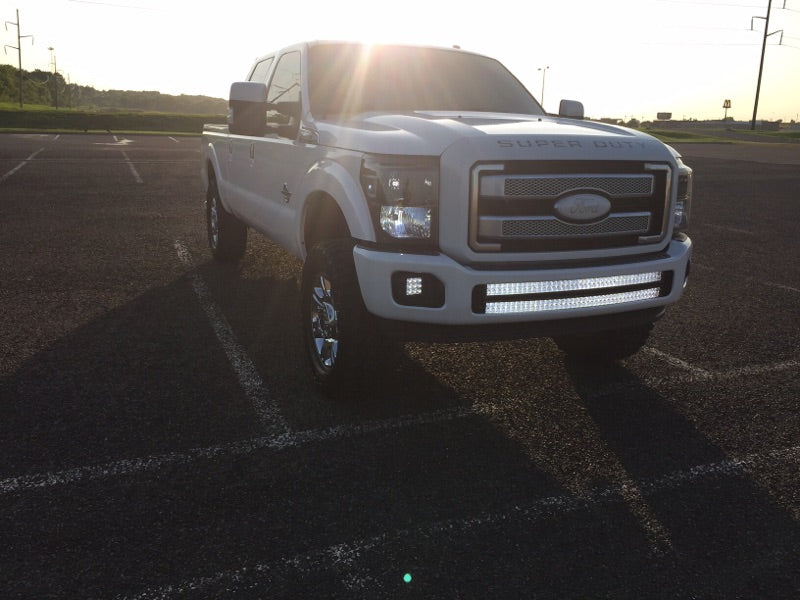 KD Fabworks 2011-2016 Ford Super Duty F-250/F-350 Bumper Brackets for DUAL curved 40" LED light bars