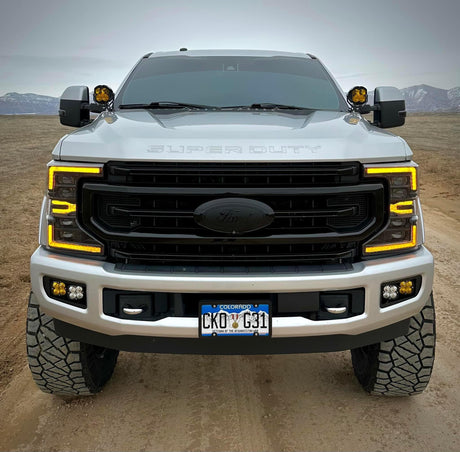 KD Fabworks 2017-2019 Ford Super Duty F-250/F-350 Dual Rigid D-Series/Baja Design Squadron Mounts