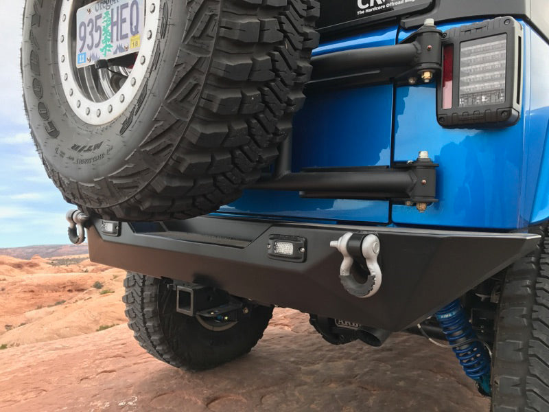 KD Fabworks 2007-2017 Jeep Wrangler JK Rear Bumper with D-Ring Tabs