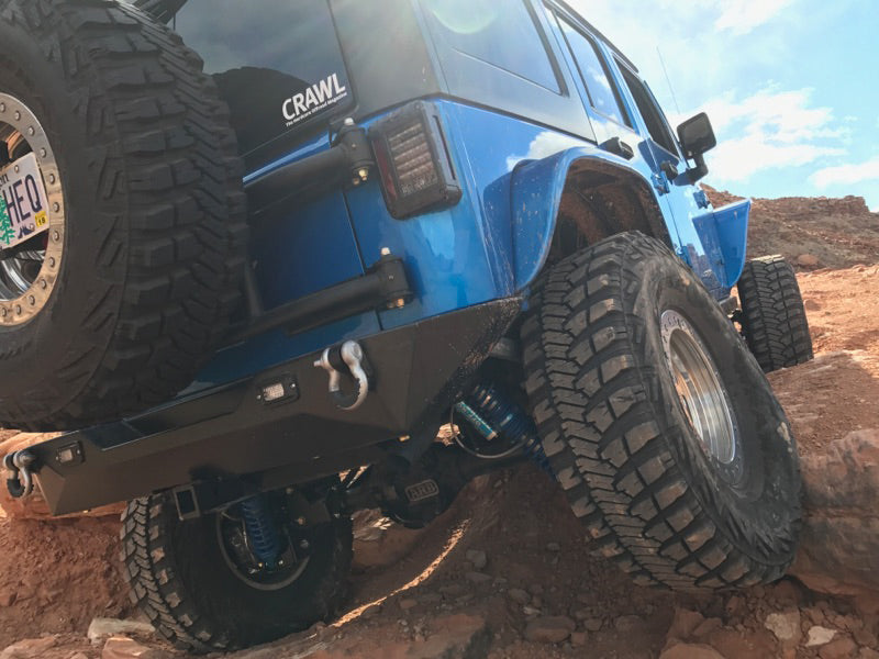 KD Fabworks 2007-2017 Jeep Wrangler JK Rear Bumper with D-Ring Tabs