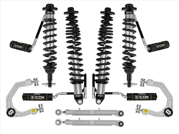 ICON 2021-2023 Bronco Sasquatch, 2-3" Lift, Stage 5 Suspension System, Billet UCA, Heavy Rate Rear Spring