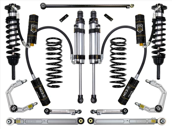 ICON 2010-2024 Toyota 4Runner/2010-2014 Toyota FJ Cruiser, 0-3.5" Lift Stage 8 Suspension System, Billet UCA