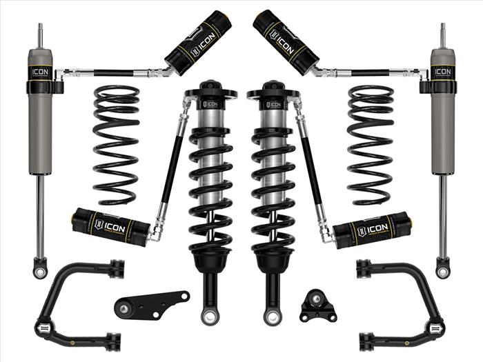 ICON 2024-2025 Toyota Tacoma 1.25-3" Lift, Stage 4 Suspension System, Tubular, Overland Rear Springs