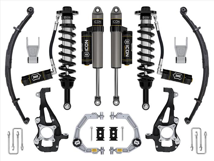 ICON 2021-2023 Ford F-150 4WD, 3.5-4.5" Lift, Stage 3 Suspension System, Billet UCA w/ Leaf Packs