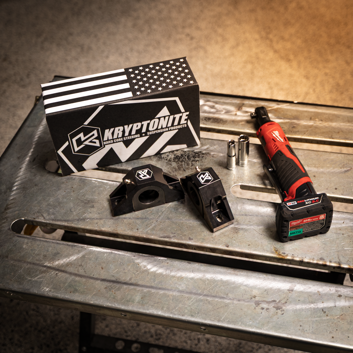 Kryptonite Billet Sway Bar Bracket Kit for 2014-2024 RAM 2500/3500