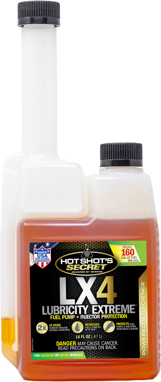 Hot Shot's Secret LX4 LUBRICITY EXTREME Fuel Additive - 16 OZ SQUEEZE