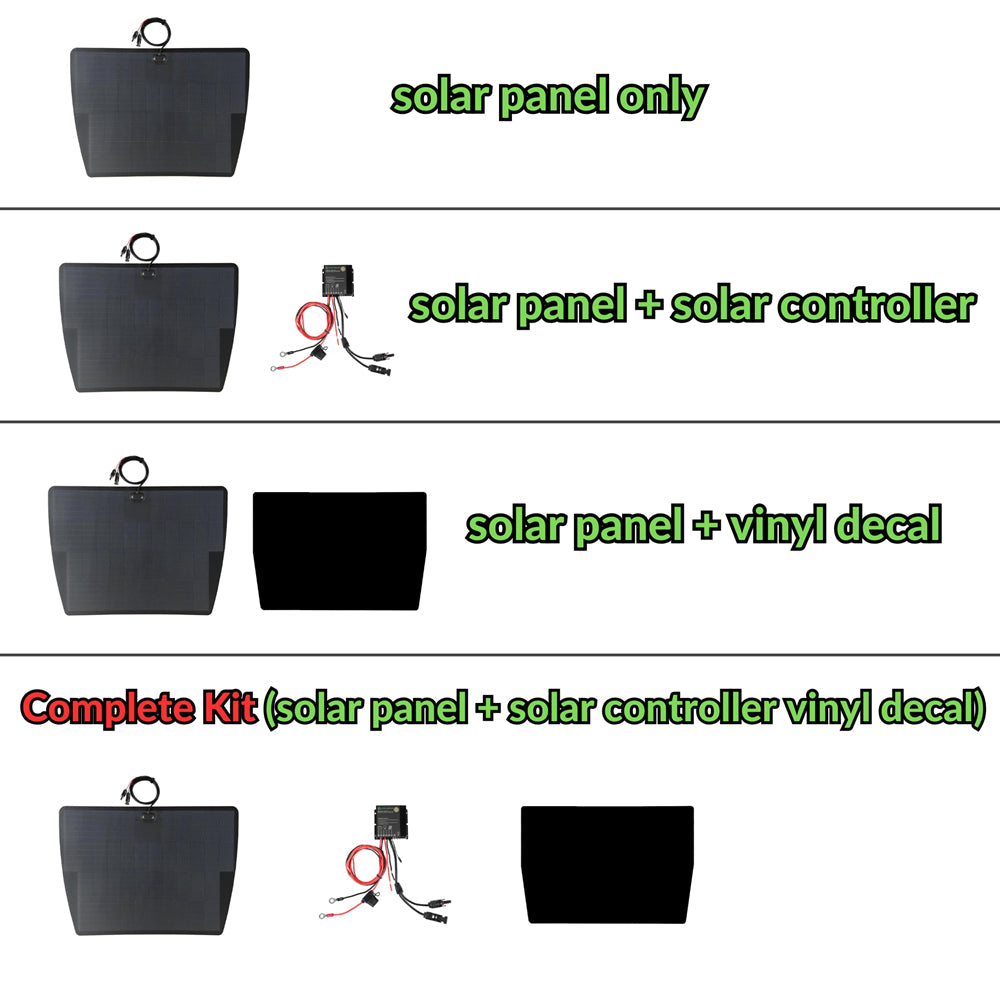 Ford Ranger (1993-2003) Lensun 100W 12V Hood Flexible Solar Panel