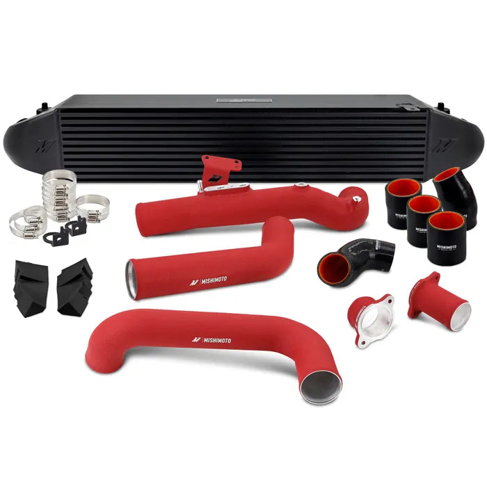 Mishimoto 2022+ Honda Civic 1.5T Intercooler Kit - Black Intercooler - Red Pipes