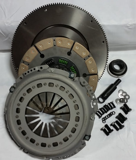 Valair 1994-1998 Ford F-250/F-350 7.3L Powerstroke ZF5 5-Speed Ceramic/Ceramic Single Disc Clutch Kit w/ Solid Flywheel Conversion - 600HP/1100 ft-lb