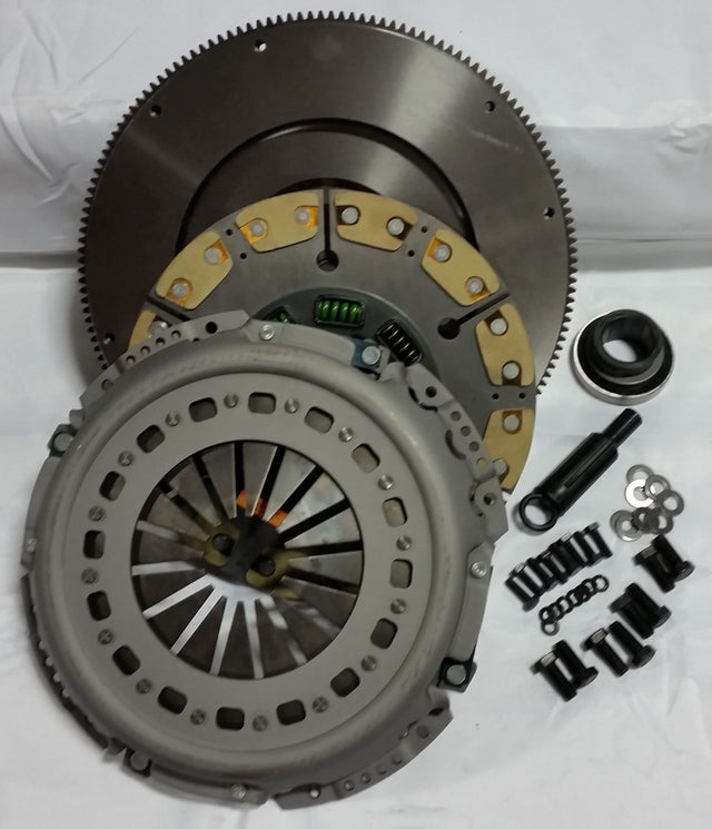 Valair 1994-1998 Ford F-250/F-350 7.3L Powerstroke ZF5 5-Speed Ceramic/Kevlar Single Disc Clutch Kit w/ Solid Flywheel Conversion - 500HP/1000 ft-lb