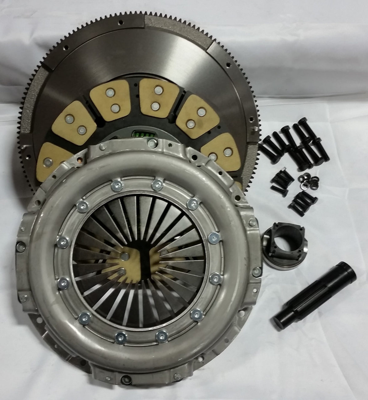 Valair 2008-2010 Ford F-250/F-350 Super Duty 6.4L Powerstroke ZF6 6-Speed HD Ceramic/Kevlar Single Disc Clutch Kit w/ Solid Flywheel Conversion - 500HP/1000 ft-lb