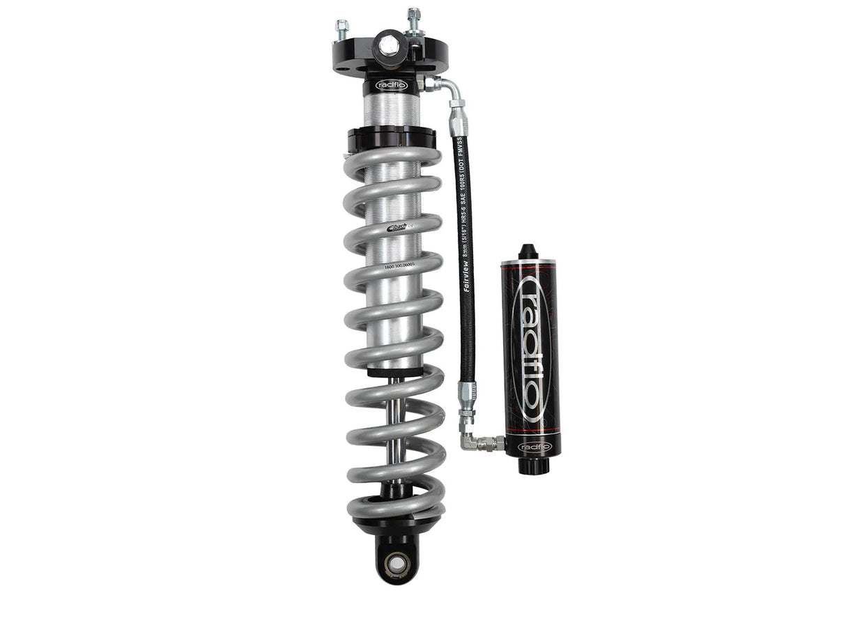 Radflo OE Replacement 2.5 Front Coilover Kit Ford Ranger 2019+ 2″ Lift With Remote Reservoir And Compression Adjuster