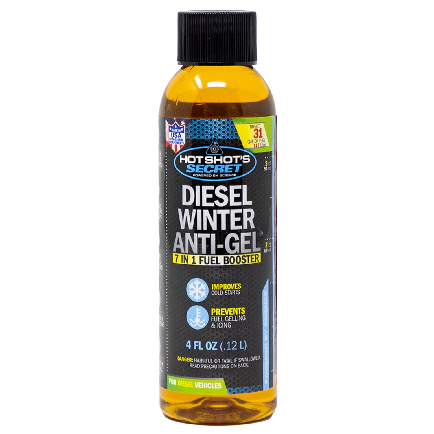Hot Shot's Secret DIESEL WINTER ANTI-GEL 7-in-1 Fuel Booster - 4 OZ