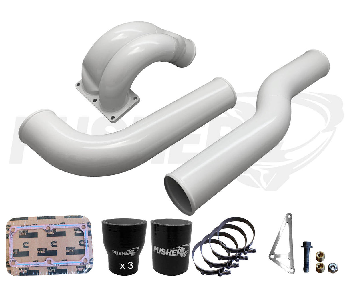 Pusher 3.5" MEGA Intake System with Passenger Side Intercooler Tube for 2007-2009 Dodge Cummins
