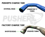 Pusher 3" Passenger Side Charge Tube for 2008-2010 Ford F250/350 6.4L Powerstroke - 9